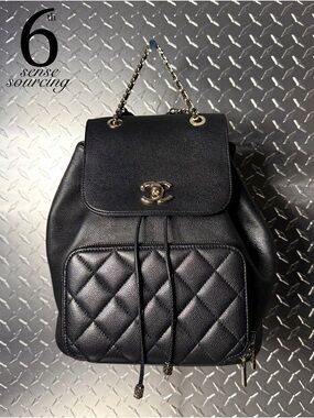 Chanel Caviar Quilted Business Affinity Backpack in Black GHW